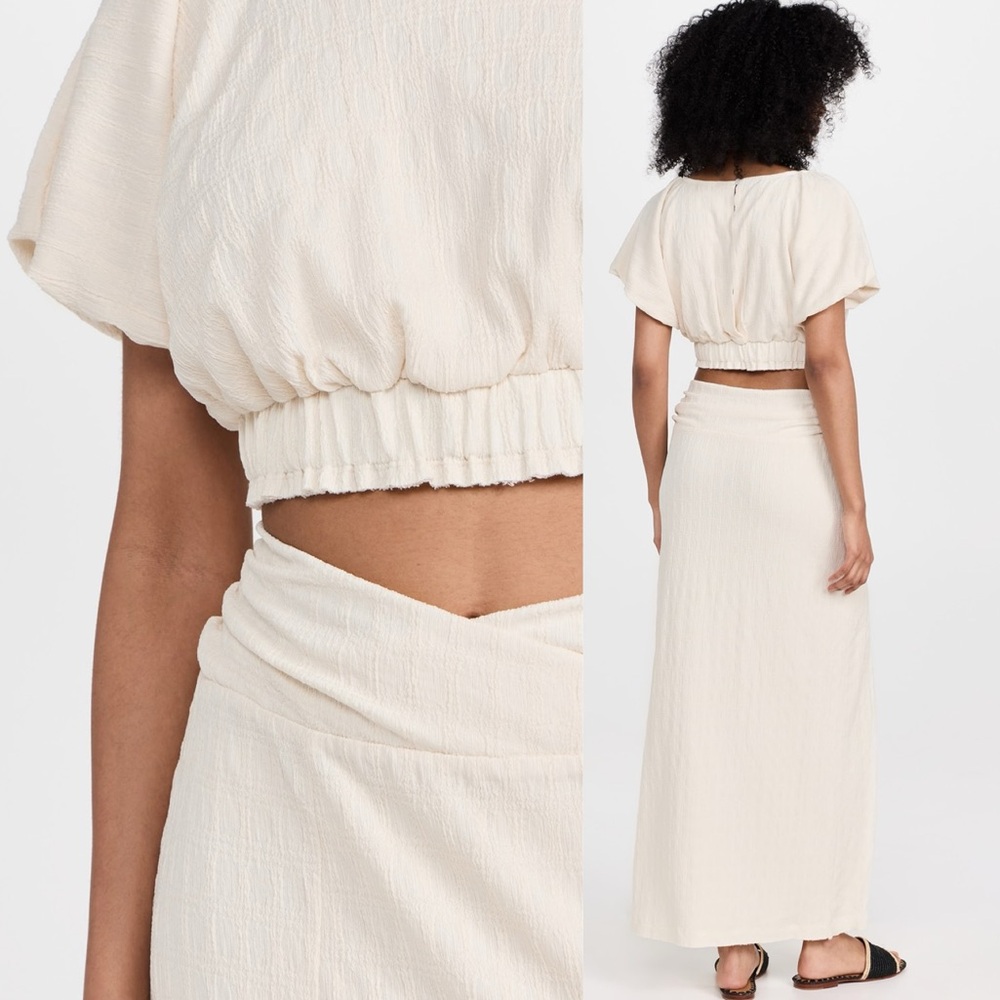 Free People Tovah Top & Maxi Skirt Set in Tofu - Picture 2 of 14